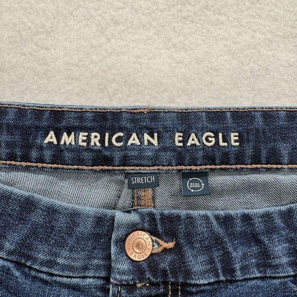 American Eagle Outfitters Wide Leg Jeans in Medium Blue - Picture 4 of 14